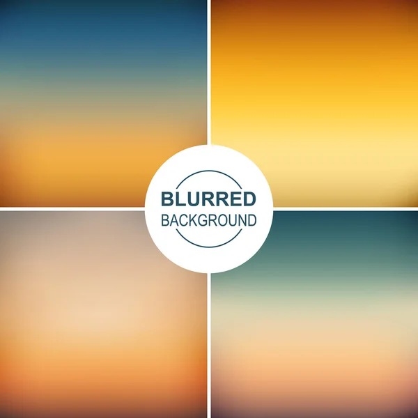 Set of blurred backgrounds — Stock Vector