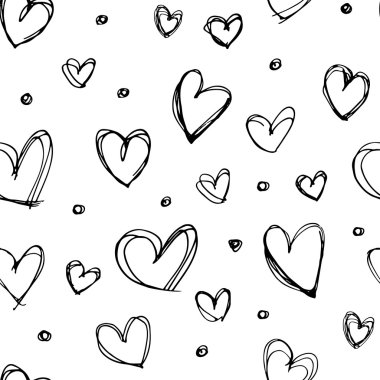sorunsuz elle çizilmiş kalp desen