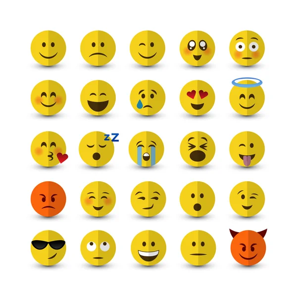 Conjunto emoji vectorial — Archivo Imágenes Vectoriales