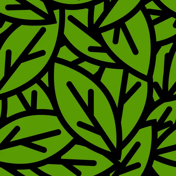 Бесшовный рисунок листвы — стоковый вектор