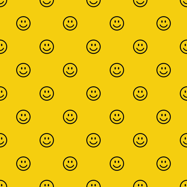 Smile icon pattern. Happy and sad faces. Vector abstract background