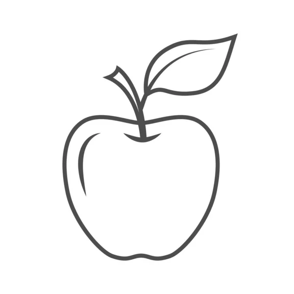 Icône vectorielle pomme isolée sur fond blanc — Image vectorielle