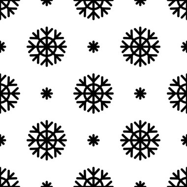 Vektörsüz kar taneleri deseni. Kar yağışı yılbaşı arkaplanı