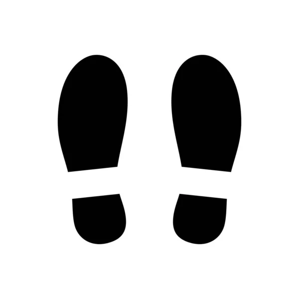 Impressão de sola de sapatos. Ícone de pegada. Ilustração vetorial Vetor De Stock
