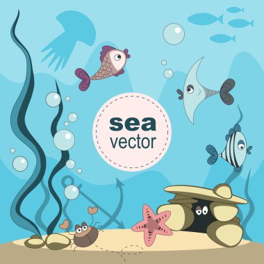 Undersea world vector