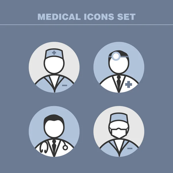 Los médicos vector iconos — Vector de stock