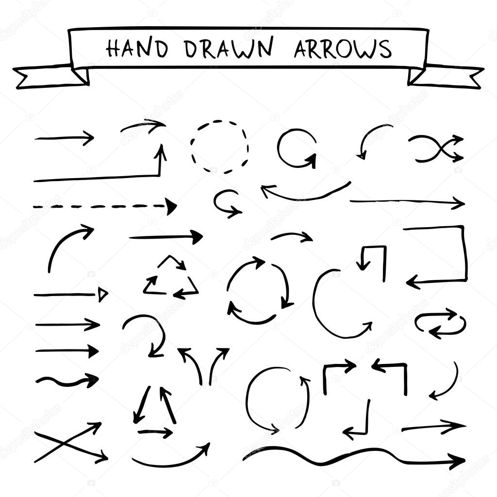 Hand drawn arrows