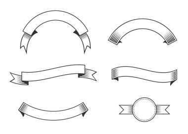 vintage şerit kümesi