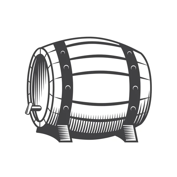 Bierfass aus Holz — Stockvektor