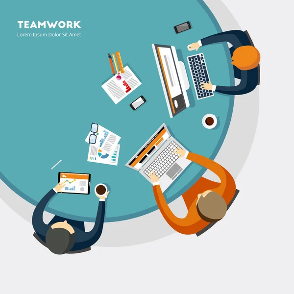 Teamwork Illustration — Stock Vector