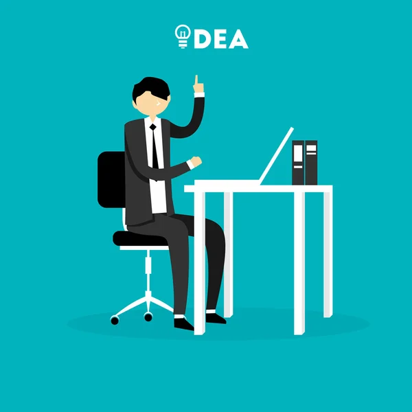 Negocios e Idea — Vector de stock