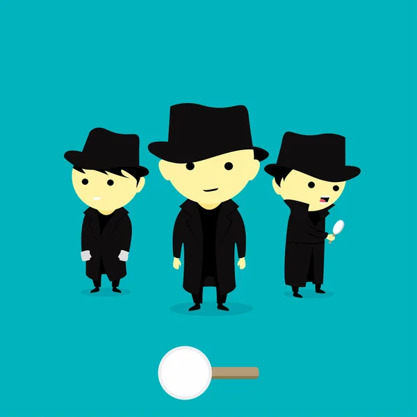 Pequeño detective — Vector de stock