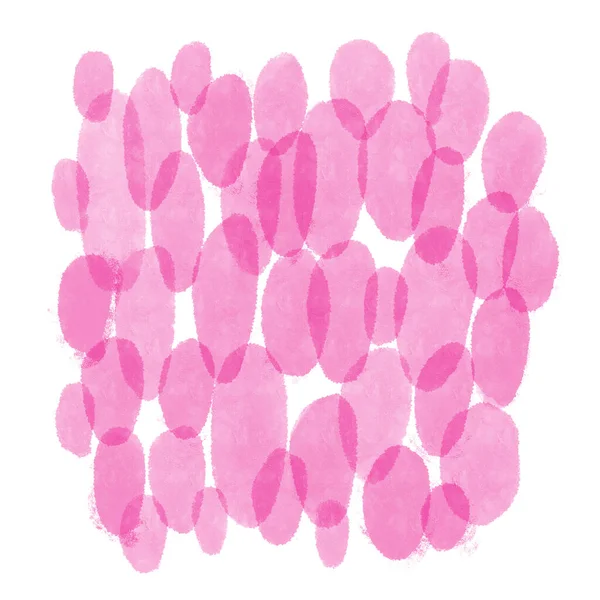 Рука Пофарбована Абстрактні Акварельні Фігури Овальні Круглі Пастельний Рожевий Колір — стокове фото