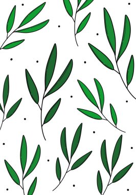 Arka plan bitkileri botanik yeşili boş, desen