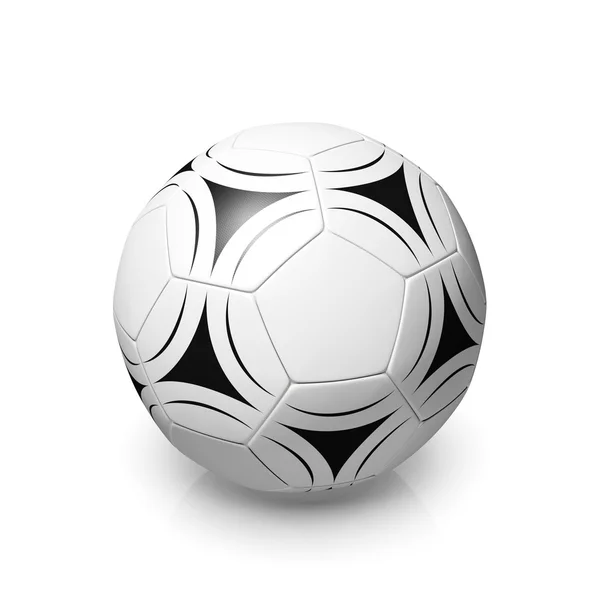 Sort og hvid fodbold - Stock-foto