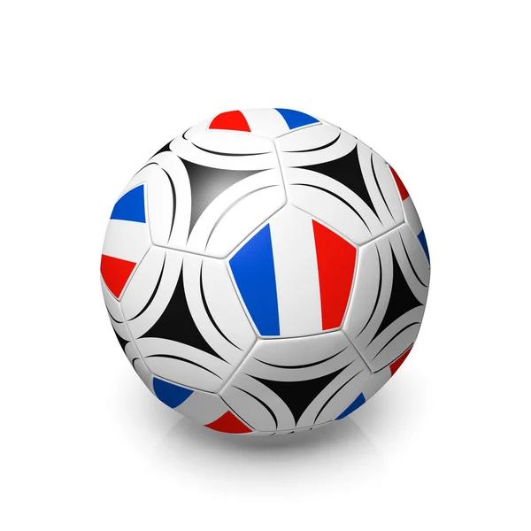 Fußball mit französischer Flagge — Stockfoto
