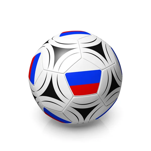 Football avec un drapeau russe — Photo