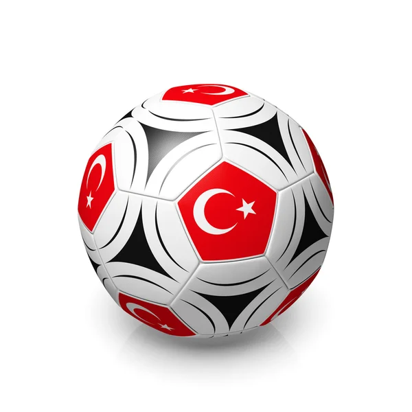 Fußball mit türkischer Flagge — Stockfoto
