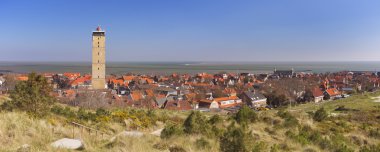 West-Terschelling and Brandaris lighthouse on Terschelling island clipart