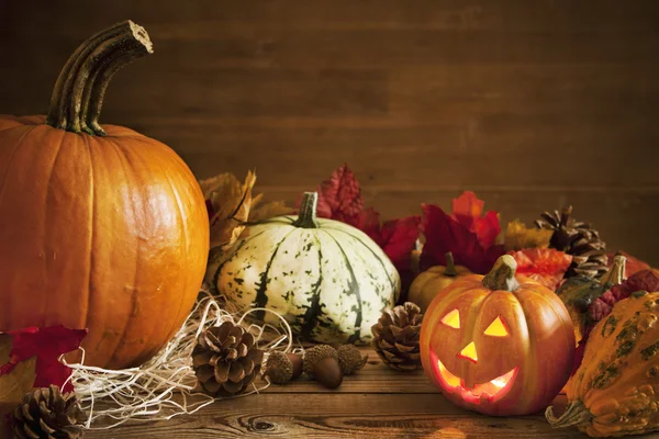 Rustikales Herbst-Stillleben mit Kopierraum — Stockfoto