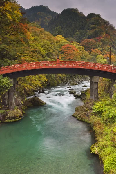 Shinkyo Bridge in Nikko, Japan in autumn — Stock Photo, Image