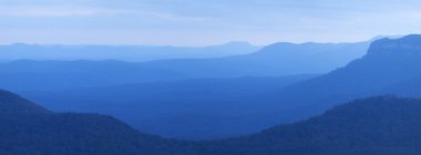 Layers of mountains at dusk, Blue Mountains, NSW, Australia clipart