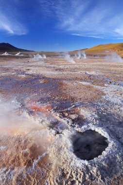 El Tatio Geysers kuzey Şili Atacama Çölü'nde