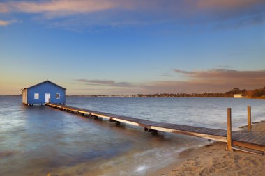 Sunrise at Matilda Bay boathouse in Perth, Australia