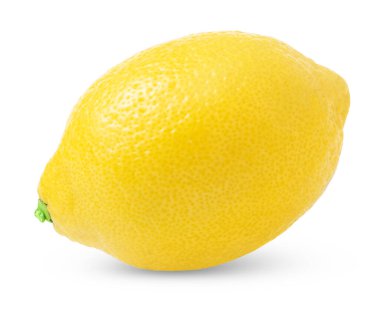 Beyaz üzerine izole edilmiş limon meyvesi. Kesme yolu olan bir limon. Yüksek kalite fotoğraf