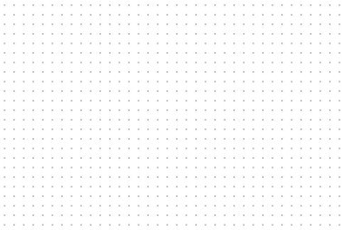 Yazdırılabilir grafik sayfası tasarla. Basit siyah noktalı arkaplan. Mermi günlük deseni dokusu. Not defterleri için noktalı kare grafik kağıdı şablonu. Vektör illüstrasyonu