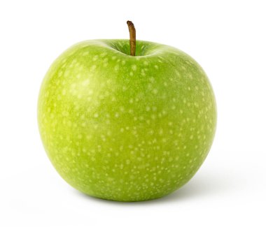 Yeşil nene demircileri beyaz arka planda izole edilmiş elma. Yüksek kalite fotoğraf