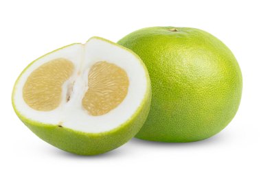 Greyfurt tatlım, oroblanco, pomelo, greyfurt tatlısının taze yarısıyla yalıtılmış. Yüksek kalite fotoğraf