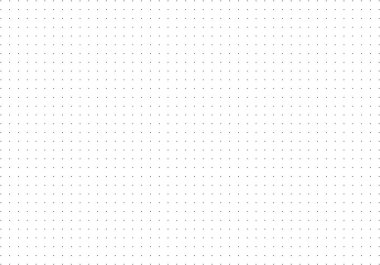 Basit siyah noktalı arkaplan. Yazdırılabilir grafik sayfası tasarla. Mermi günlük deseni dokusu. Defterler için noktalı kare grafik kağıdı. Vektör illüstrasyonu