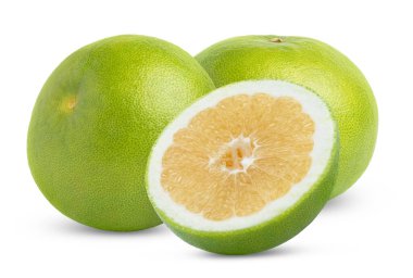 Pomelo, pomelit, oroblanco ya da greyfurt narenciye ve yarım greyfurt şekeri. Yüksek kalite fotoğraf