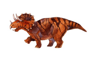 Dinozor triceratops beyaz arka plan üzerinde izole