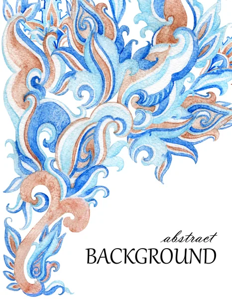 Paisley abstract card with copy space. 