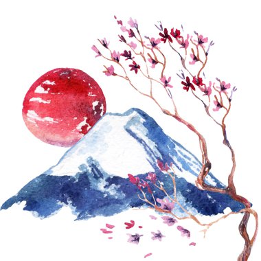Japonya kiraz çiçeği.