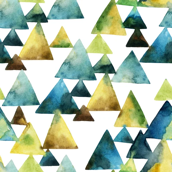 Watercolor triangle seamless pattern. — Stock Photo, Image