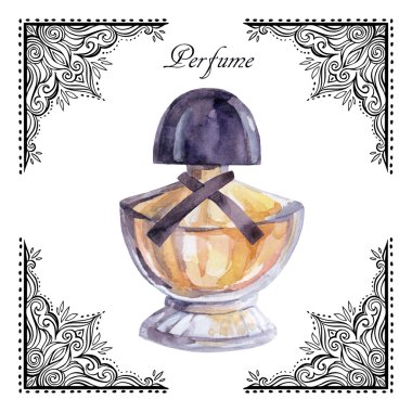 Parfüm suluboya resim. 