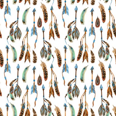 Suluboya kabile okları seamless modeli. 