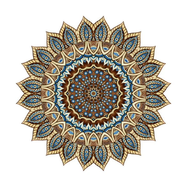 Mandala de acuarela en estilo indio con elementos paisley . —  Fotos de Stock