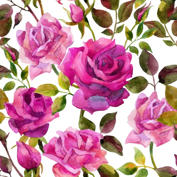 Vivid roses seamless pattern. — Stock Photo, Image