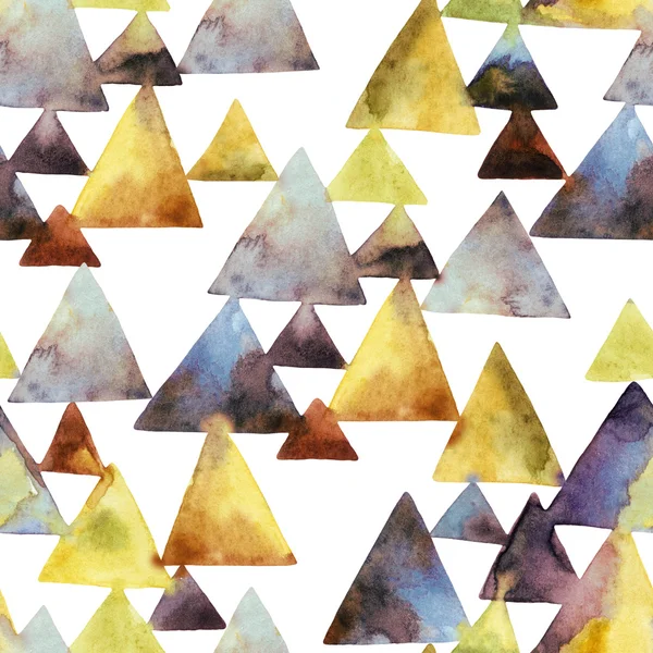 Akvarell háromszög mintát képződő varrat nélküli. — Stock Fotó