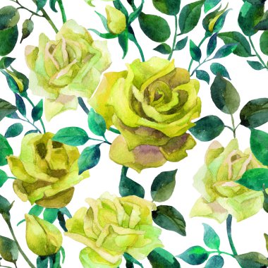 Sarı Gül seamless modeli.