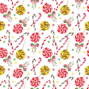 Lolipop şeker kamışı seamless modeli