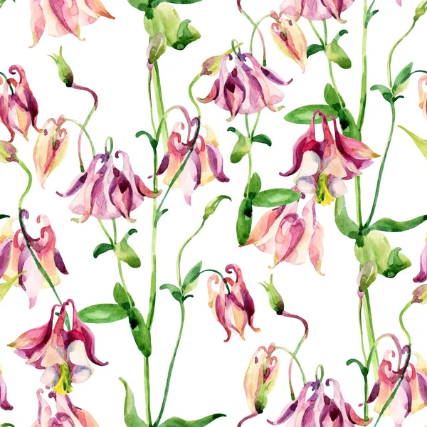 Цветы колокольчиков акварельного луга — стоковое фото