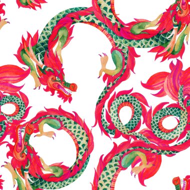 Çince Dragon seamless modeli.