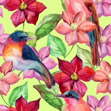 Suluboya akasma seamless modeli.