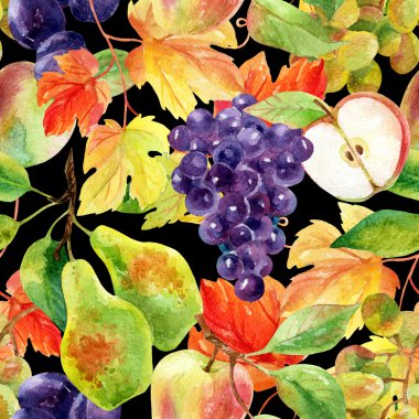 meyve ve çilek seamless modeli