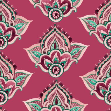 Suluboya Hint süsleme